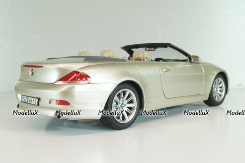 BMW 645 Cabrio (E64) 2003, gold, 80430153437, Kyosho 1:18