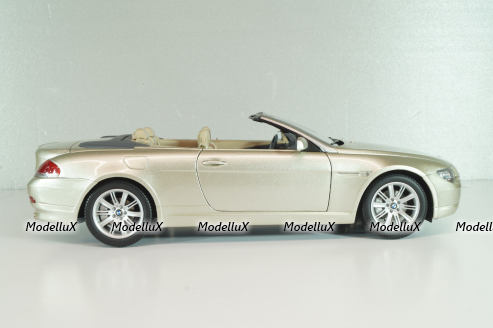 BMW 645 Cabrio (E64) 2003, gold, 80430153437, Kyosho 1:18