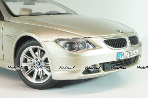BMW 645 Cabrio (E64) 2003, gold, 80430153437, Kyosho 1:18