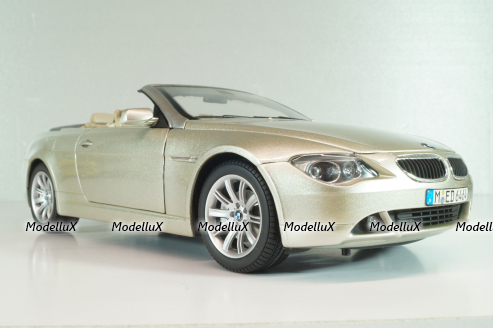 BMW 645 Cabrio (E64) 2003, gold, 80430153437, Kyosho 1:18