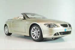 BMW 645 Cabrio (E64) 2003, gold, 80430153437, Kyosho 1:18