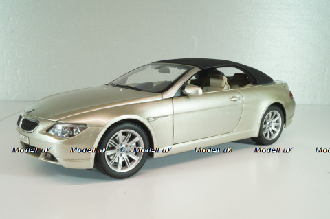 BMW 645 Cabrio (E64) 2003, gold, 80430153437, Kyosho 1:18