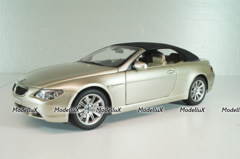 BMW 645 Cabrio (E64) 2003, gold, 80430153437, Kyosho 1:18