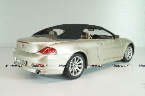 BMW 645 Cabrio (E64) 2003, gold, 80430153437, Kyosho 1:18