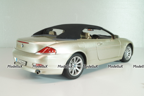 BMW 645 Cabrio (E64) 2003, gold, 80430153437, Kyosho 1:18