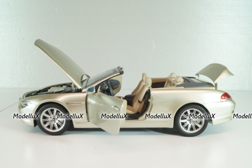BMW 645 Cabrio (E64) 2003, gold, 80430153437, Kyosho 1:18