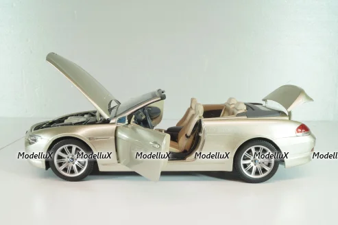 BMW 645 Cabrio (E64) 2003, gold, 80430153437, Kyosho 1:18