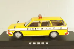 Toyota Mark II Wagon LG Police 1988, yellow, YX76V, Dism 1:43