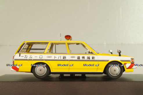 Toyota Mark II Wagon LG Police 1988, yellow, YX76V, Dism 1:43