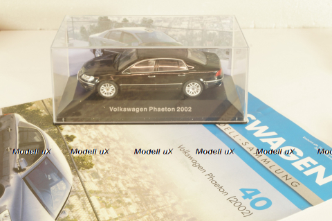 Volkswagen Phaeton 6.0 W12 2002, black, Volkswagen Offizielle Modell-Sammlung, Altaya #40 1:43