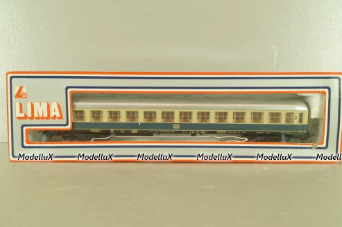 Вагон пассажирский, 2-й класс, 4-х осный, DB, 2st class, blue/beige/silver, 309170, Lima 1:87 HO