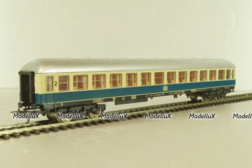 Вагон пассажирский, 2-й класс, 4-х осный, DB, 2st class, blue/beige/silver, 309170, Lima 1:87 HO