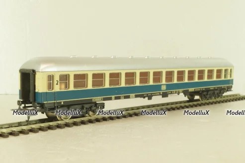 Вагон пассажирский, 2-й класс, 4-х осный, DB, 2st class, blue/beige/silver, 309170, Lima 1:87 HO
