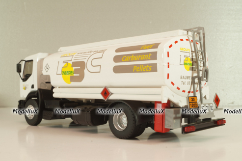 Renault Premium F3C SA fuel tanker, 1999, white, 114751, Eligor 1:43