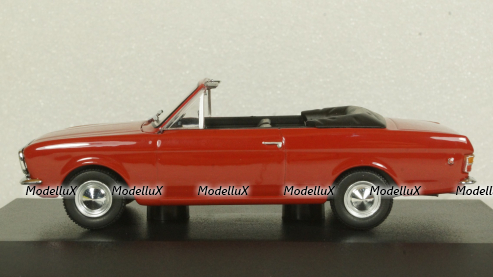 Ford Cortina Crayford Convertible, red RHD open canopy, Oxford 1:43
