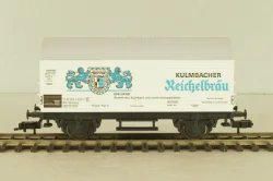 Вагон грузовой, закрытый beer "Kulmbacher Reichelbräu" 2-х осный DB, эпоха III, белый, HO, 5046, Fleischmann H0 1:87