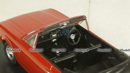 Ford Cortina Crayford Convertible, red RHD open canopy, Oxford 1:43