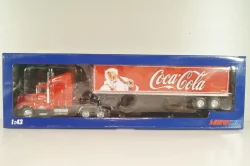 Kenworth T600 tractor with semi-trailer "Coca-Cola" 1986, red, W83431002, Werk83 1:43