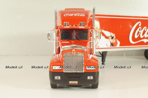 Kenworth T600 tractor with semi-trailer "Coca-Cola" 1986, red, W83431002, Werk83 1:43