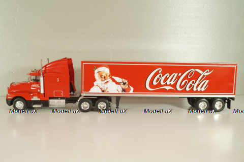 Kenworth T600 tractor with semi-trailer "Coca-Cola" 1986, red, W83431002, Werk83 1:43