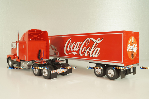 Kenworth T600 tractor with semi-trailer "Coca-Cola" 1986, red, W83431002, Werk83 1:43