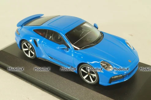 Porsche 911 (992) Turbo S 2020, blue, 410069474, Minichamps 1:43