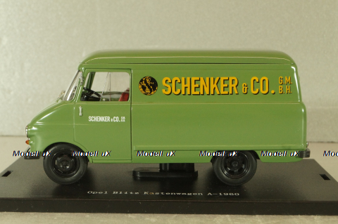 Opel Blitz A delivery van Schenker&Co. 1960, green, Bing 1:43
