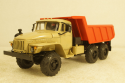 Урал-55571, самосвал, бежево/оранжевый, Элекон 1:43