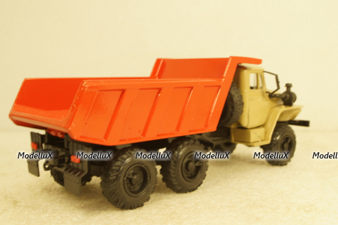 Урал-55571, самосвал, бежево/оранжевый, Элекон 1:43