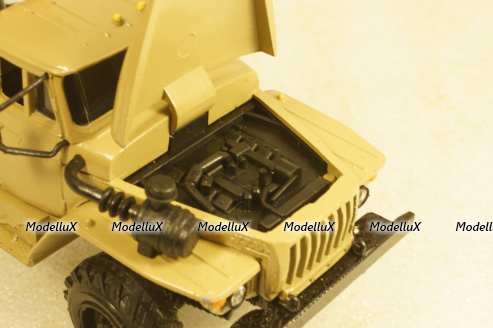 Урал-55571, самосвал, бежево/оранжевый, Элекон 1:43