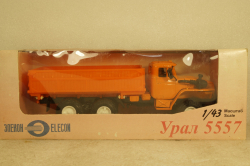 Урал-55571, самосвал, бежево/оранжевый, Элекон 1:43