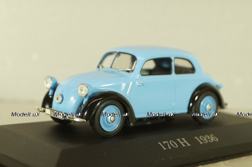 Mercedes-Benz 170 H (W28) 1936, light blue, MBOMS029, Mercedes-Benz Offizielle Modell-Sammlung #29, Altaya 1:43