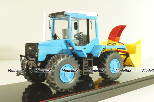 ЛТЗ-155 трактор со шнеко-роторным снегоочистителем, голубой, TruckTyr 1:43