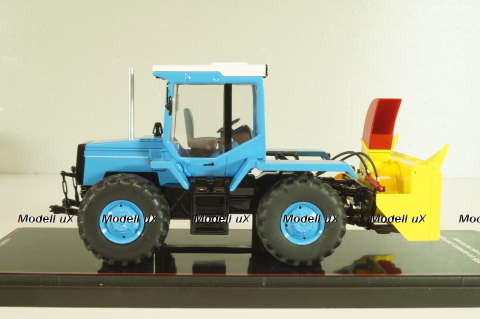 ЛТЗ-155 трактор со шнеко-роторным снегоочистителем, голубой, TruckTyr 1:43