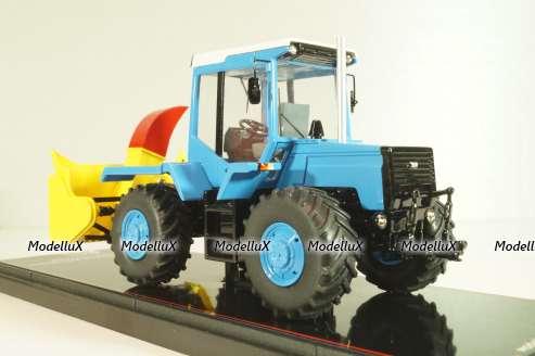 ЛТЗ-155 трактор со шнеко-роторным снегоочистителем, голубой, TruckTyr 1:43
