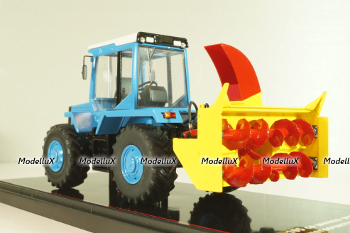 ЛТЗ-155 трактор со шнеко-роторным снегоочистителем, голубой, TruckTyr 1:43