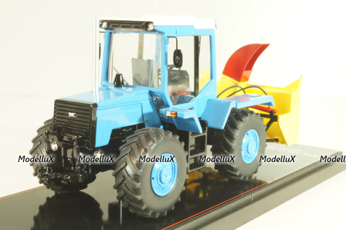 ЛТЗ-155 трактор со шнеко-роторным снегоочистителем, голубой, TruckTyr 1:43