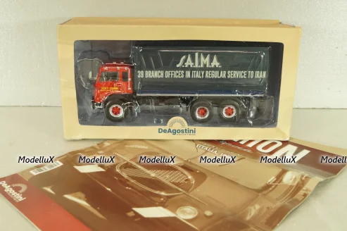 Fiat 683 N "SAiMA" 1966, red/blue, Camion D'epoca #77, 1:43