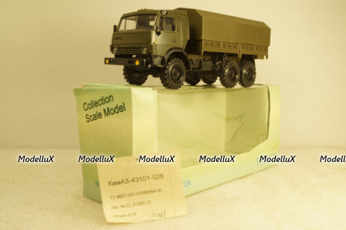 Камаз-43101-028, с тентом 2010г Элекон 1:43