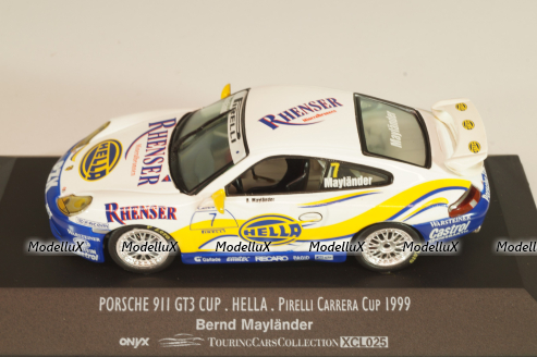 Porsche 911(996) GT3 Cup #7 Carrera cup 1999, B.Maylander, white, XCL025, ONYX 1:43