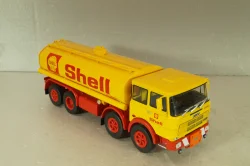 Fiat 691 N fuel tanker "Shell" 1970, yellow/red, Camion D'epoca #73, 1:43