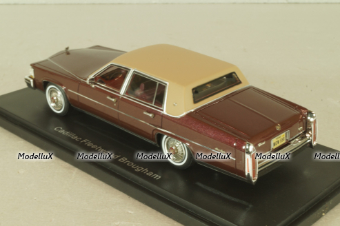 Cadillac Fleetwood Brougham 1991, maroon/beige, 43358, NEO 1:43