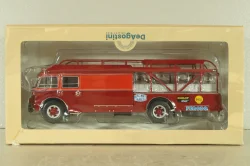 Fiat 642 RN2 Bartoletti racing car transporter 1957, red, Camion D'epoca #76, 1:43