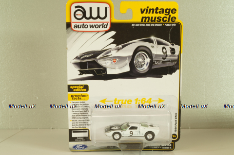 Ford GT40 #9 1964, white/black, AWSP182/24A, Autoworld 1:64