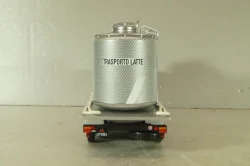 Fiat 673 NR Trasporto Latte 1969, green/silver, Camion D'epoca #73, 1:43