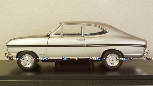 Opel Kadett B Rally, silver/matt black, WB124065, WhiteBox 1:24