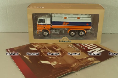 Volvo F12 fuel tanker 1977, white/orange, Camion D'epoca #74, 1:43 Уценка 2!