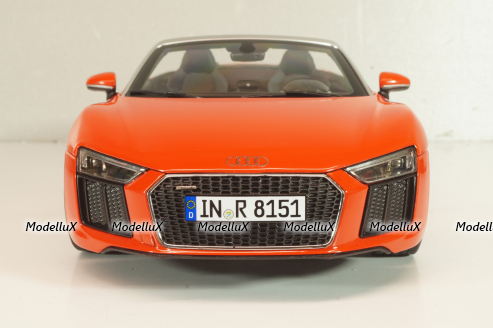 Audi R8 Spyder V10 2017, red, 5011618551, Iscale 1:18