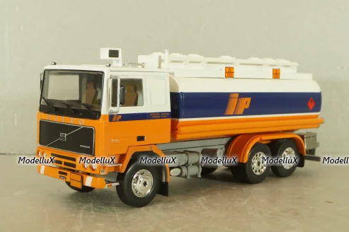 Volvo F12 fuel tanker 1977, white/orange, Camion D'epoca #74, 1:43 Уценка 2!