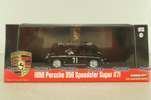Porsche 356 Speedster Super #71, black, 86538, Greenlight 1:43